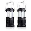 Produktbild: Diealles Campinglampe, 2 Pack 30 LEDs Campinglampe, Faltbare Wasserdicht Camping Licht mit Haken, Tragbare Camping Laterne für Zelt, Wandern, Angeln, Notfall Blackout