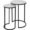 Produktbild: MCW 2er-Set Beistelltisch K46 Weiß-schwarz