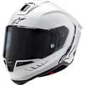 Produktbild: Alpinestars Supertech S-R10 Solid, Integralhelm - Weiß/Matt-Schwarz - L