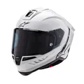 Produktbild: Alpinestars Supertech R10 Solid White Gr. L Motorradhelm Racinghelm Carbonhelm