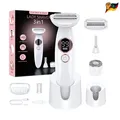 Produktbild: Dreifach Damen Rasierer 3in1 Vollkörper Rasur Wasserdicht USB Lad