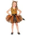 Produktbild: Kinderkostüm Tiger 2-tlg Gr. 110 Kleid Fasching Karneval Mädchen Kostüm