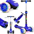 Produktbild: KIDIZ® Roller Kinder Scooter X-Pro2 Dreiradscooter mit PolyurethanLED Leuchtenden Räder Kinderroller faltbar Tret-Roller höhenverstellbarer Cityroller Kinderscooter für Jungen Mädchen 3-12 Jahre