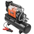 Produktbild: VEVOR 12-V-Hochleistungsluftkompressor mit 6-l-Tank-Kit, tragbarer 6,35-CFM-Reifenfüller, 150-PSI-Offroad-Luftkompressor mit digitalem Druckmesser...