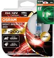 Produktbild: Osram H4 12V NIGHT BREAKER 200 bis zu 200% mehr Licht 2Stk.+W5W LL