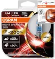 Produktbild: Osram H4 12V NIGHT BREAKER 200 bis zu 200% mehr Licht 2Stk.+W5W OL