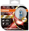 Produktbild: Osram H4 Night Breaker Laser 200 Glühbirnen Leuchtmittel,Birne 55Watt Xenon Look