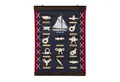 Produktbild: NKlaus Wanddekoobjekt Knoten-Wandbehang marineblau Stoff/Holz 36x51x2cm Knotenbild Maritime