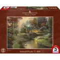Produktbild: Schmidt Spiele Puzzle 1000 Teile Puzzle Thomas Kinkade Friedliche Abendstimmung 58464, 1000 Puzzleteile