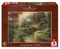 Produktbild: THOMAS KINKADE - FRIEDLICHE ABENDSTIMMUNG - Schmidt Puzzle 58464 - 1000 Pcs.