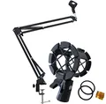 Produktbild: keepdrum NB35 Mikrofonstativ Tisch-Mikrofonarm Schwenkarm + PCMH1 Spinne elastische Halterung