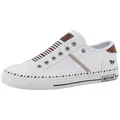 Produktbild: Mustang Shoes Magdalena Slip-On Sneaker Freizeitschuh, Slipper, Schlupfschuh mit Kontrastbesätzen weiß 37 EU