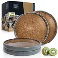 Produktbild: 4x Speiseteller Set Geschirrset Reaktiv Dinnerteller Essteller Steinzeug ø26cm