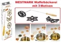 Produktbild: westmark Waffelbäckerei Motiven 3 Formen Rosettenwaffeln Stern Schmetterlings