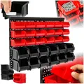 Produktbild: tectake® Werkstatt Wandregal, 31teilig, Stapelboxen, Kleinteilemagazin, Werkzeugwand, Schubladenbox, Ordnungssystem Werkstatteinrichtung, Storage Boxes, Sortierboxen, Schubladenboxen
