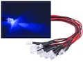 Produktbild: 10x LED 5mm Spot 12V Mini Strahler blau anschlussfertig mit Kabel