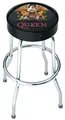 Produktbild: Rocksax Queen Barhocker mit gepolstertem Drehsitz, verchromten Beinen und Fußstütze, 72 cm hoch x 52 cm Durchmesser, offizielles Lizenzprodukt