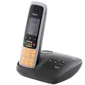 Produktbild: Gigaset C430A - Schnurloses DECT-Telefon mit Anrufbeantworter und Freisprechfunktion, klassisches Mobilteil mit TFT-Farbdisplay, schwarz-silber