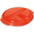 Produktbild: ROTHO MIKROWELLENTELLER TELLER MIKROWELLE 0,75 L MICRO CLEVER PAPAYA ROT  NEU