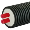 Produktbild: AustroPUR Doppelrohr-Fernwärmeleitung für Heizung - Meterware - 50 x 4,6 mm - DN 40 - Außenmantel 240 mm ** 1m/130,09 EUR