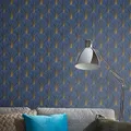 Produktbild: Vliestapete Elle Fächer Art Deco Grafik Blau Gold Metallic 10451-08 (3,74€/1qm)