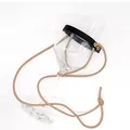 Produktbild: HängOver Weinglashalter, Weinglas zum Umhängen, Weinhalter, Glashalter um den Hals hängen, beige, 25 cm Durchmesser