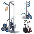 Produktbild: Arebos Treppenkarre Sackkarre | Treppensackkarre klappbar | Treppensteiger mit Hartgummireifen & Stahlrahmen | Transportkarre Staplerkarre | Transportwagen für Umzug & schwere Gegenstände | Anthrazit