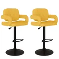 Produktbild: vidaXL Barhocker 2 Stk. Senfgelb Stoff