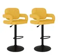 Produktbild: vidaXL Barhocker Barhocker 2 Stk. Senfgelb Stoff (2 St)