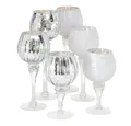 Produktbild: BOLTZE GRUPPE GmbH Windlicht Windlicht Minou Glas H 20/25/30cm silber matt/glänzend 3er Set