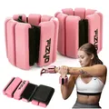 Produktbild: FIZYO Einstellbare Silikon Knöchel & Handgelenk Gewichts-Set, 2 Stück, Ideal für Fitness, Laufen, Yoga, Pilates, Rehabilitation, Schwimmbad Rosa, 900g