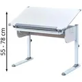 Produktbild: Inter-Link Kinderschreibtisch Studare, höhenverstellbar, 110 x 55-78 x 68cm, weiß