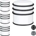 Produktbild: 4 x Türstopper für den Boden, schwerer Türpuffer, für Türen & Fenster bei Luftzug, 3 Gummiringe, ∅ 7 cm, weiß
