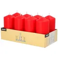 Produktbild: STARPAK 8 Stumpenkerzen rot