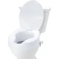 Produktbild: VEVOR Toilettensitzerhöhung Erhöhter Toilettensitz, 10 cm, 136 kg Tragkraft, Universelle Toilettensitzerhöhung, Schraubstangenverriegelung, mit