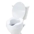 Produktbild: VEVOR Toilettensitzerhöhung Erhöhter Toilettensitz, 10 cm, 136 kg Tragkraft, Universelle Toilettensitzerhöhung, Schraubstangenverriegelung, mit Toilettensitz, für Behinderte, Patienten, Schwangere
