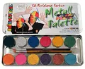 Produktbild: EULENSPIEGEL Schminkpalette 12 Perlglanz Farben Metalletui