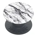 Produktbild: PopSockets | PopGrip | Ausziehbarer Halterung und Griff für Smartphones und Tablets Fingerhalter Basic White Stone Marble