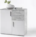 Produktbild: Kommode 2-türig und 2 Schubladen BOBBY 4 von Bega Beton / Weiß
