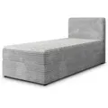Produktbild: BOXBETT PISA 90 90x200 cm mit Matratze und Topper, H2+H3 - Hellgrau
