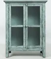 Produktbild: Avola Massivholz Highboard Shabby-Chic Akazie Mint
