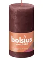 Produktbild: Bolsius Stumpenkerze Bolsius Rustik Stumpenkerze samtrot, Höhe: 13 cm