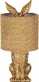 Produktbild: Clayre & Eef Tischlampe Kaninchen Ø 20x43 cm Goldfarbig Kunststoff