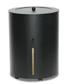 Produktbild: Pelletskorb mit Rollen schwarz beschichtet ø 38cm Höhe 50cm mit Rollen