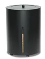 Produktbild: Pelletskorb mit Rollen schwarz beschichtet ø 38cm Höhe 50cm mit Rollen