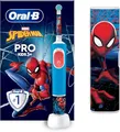 Produktbild: Oral-B Pro Kids Spiderman Elektrische Zahnbürste für Kinder — Electric Toothbrush ab 3 Jahren — Inkl. 1 Aufsteckbürste & Zahnbürsten-Sticker, Reise-Etui, Blau/Rot