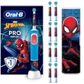 Produktbild: Oral-B Elektrische Zahnbürste - Vitality Pro Kids + 8 Aufsteckbürsten - Spide...