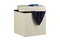 Produktbild: relaxdays Sitzhocker Faltbarer Sitzhocker Kunstleder, Creme
