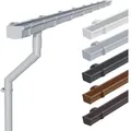 Produktbild: Dachrinnen Set Gartenhaus, NW68 / 68mm pvc Kunststoff Kastenrinne, Regenrinnen pvc für Pultdach, Made in Germany - Grau, 4m - Inefa