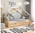 Produktbild: VitaliSpa® Hausbett Design, Naturholz, 90x200 cm mit 2 Schubladen (1-tlg)